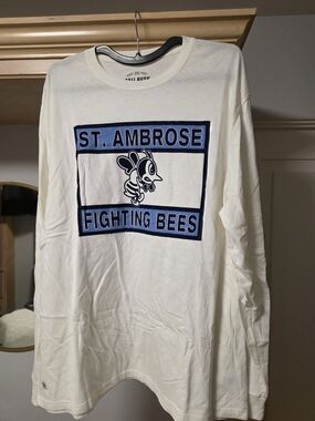 St. Ambrose Fighting Bees Long-Sleeve Graphic Tee — White